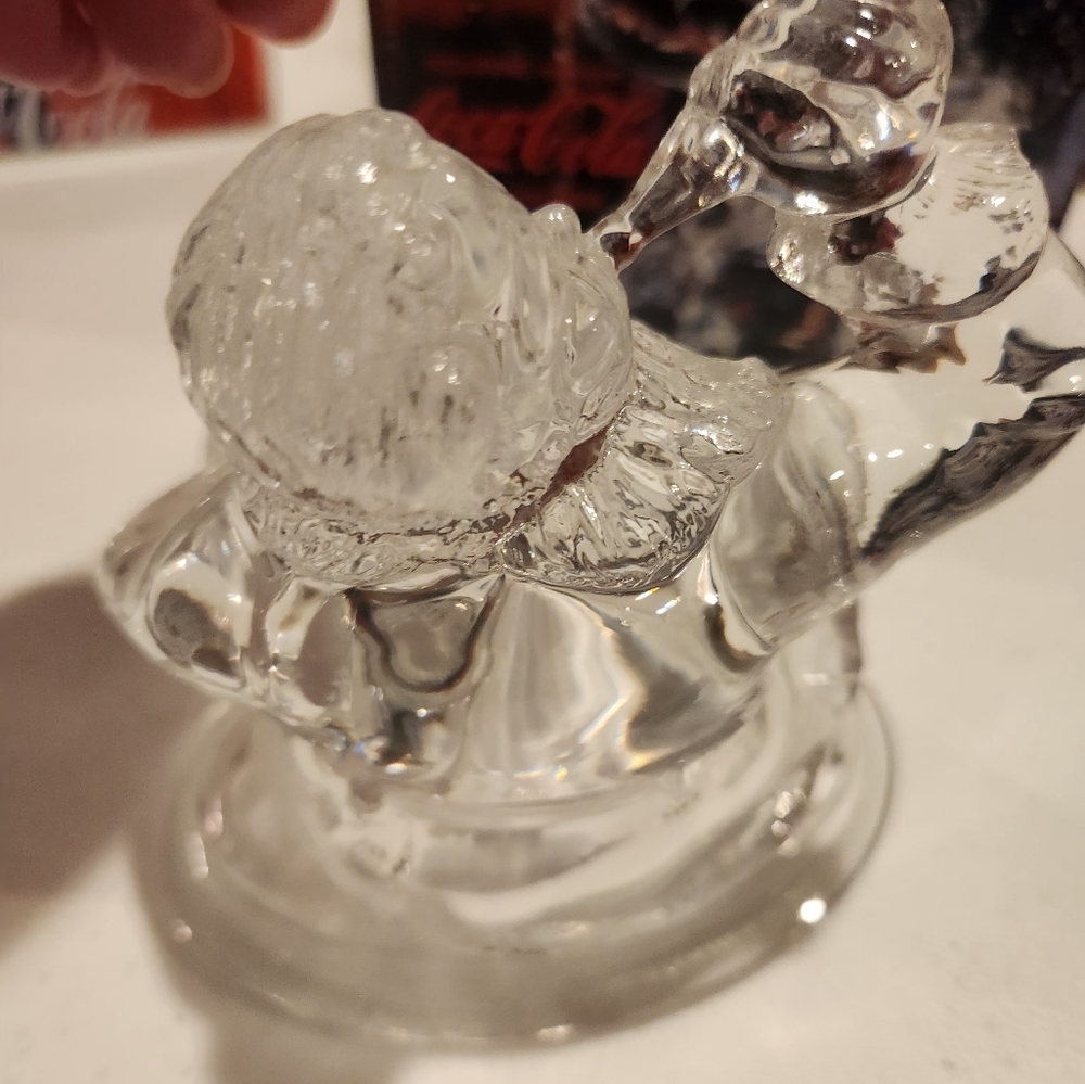 Coke-Cola Clear Glass Santa Claus Figurine - Picture 5 of 11